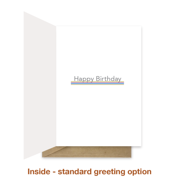 Standard greeting inside birthday card bth555