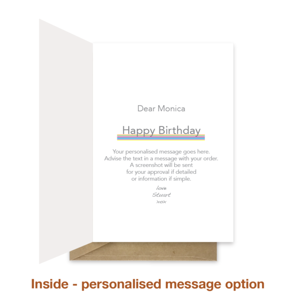 Birthday card - Name Long shadow - Image 3