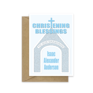 christening card for boy church name cht034