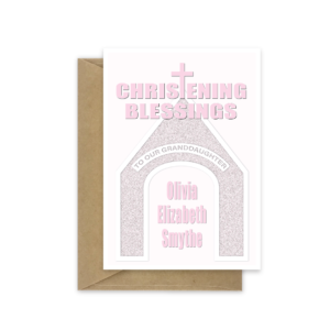 christening card for girl church name cht036