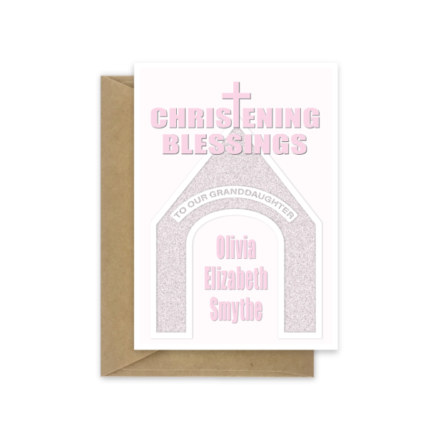christening card for girl church name cht036