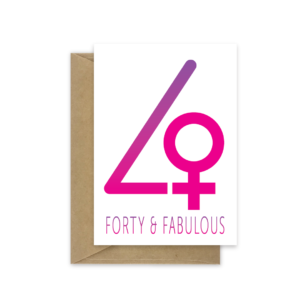 feminist 40th birthday card bth331