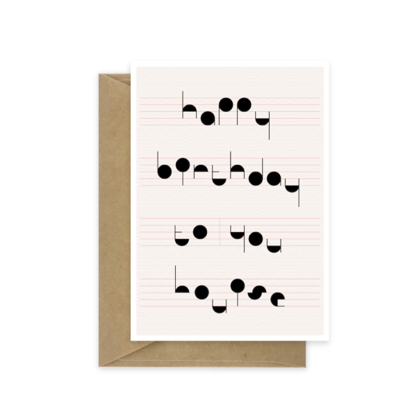 happy birthday card to you name music notes bb099