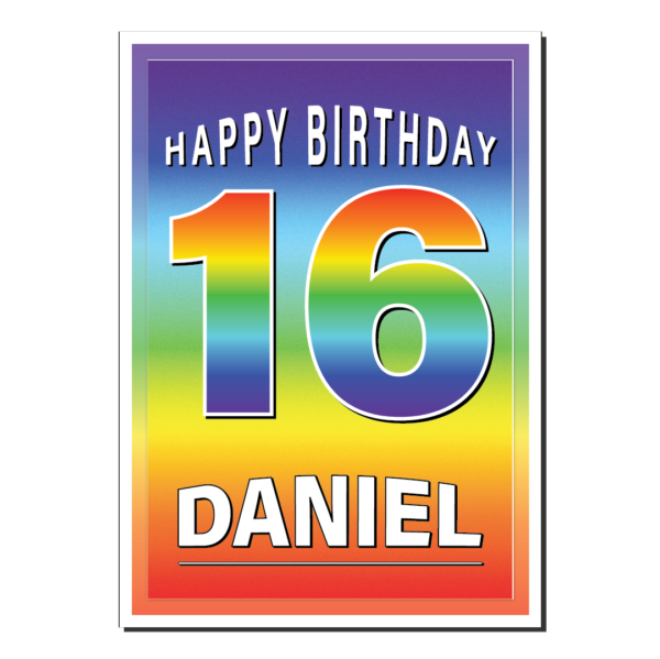 personalised 16th birthday card bb0026