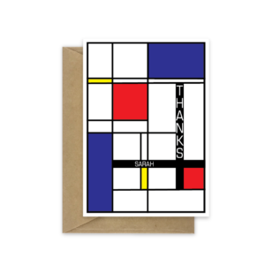 thank you card mondrian name thk007