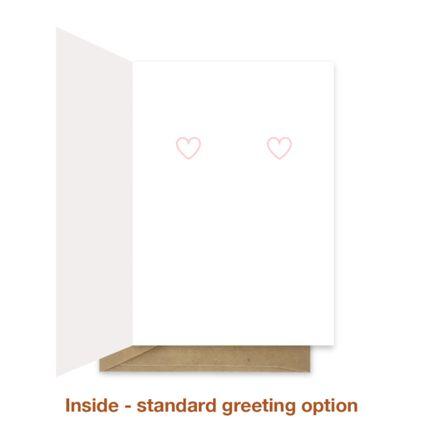 Standard greeting inside valentine card val037