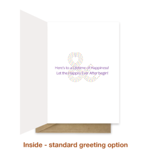 Standard greeting inside lesbian wedding card wed017