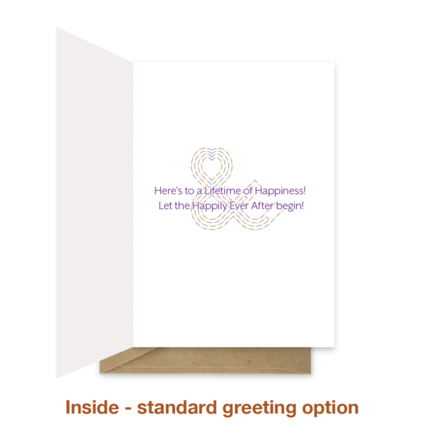 Standard greeting inside lesbian wedding card wed017