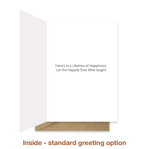 Standard greeting inside lesbian wedding day card wed027