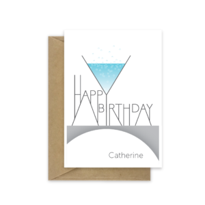 happy birthday card slick design name bth571