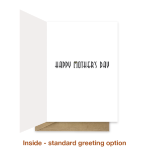 Standard greeting inside mothers day card mth017