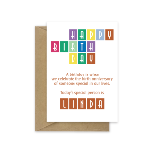 happy birthday card personalised name definition bb102