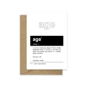 age birthday card funny definition bb105