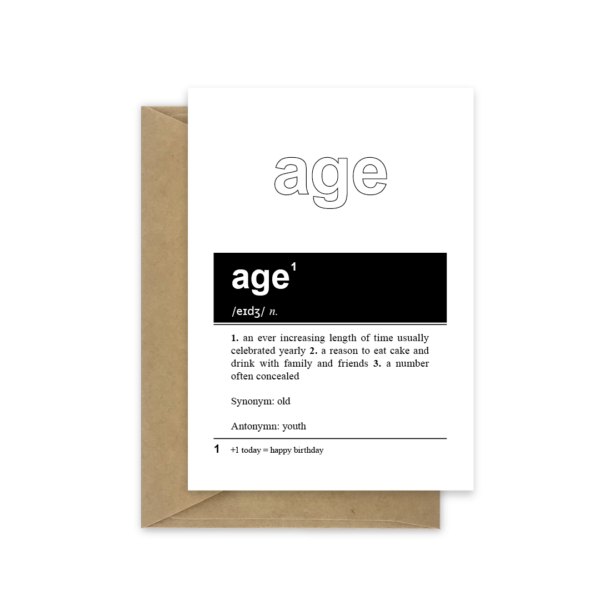 age birthday card funny definition bb105