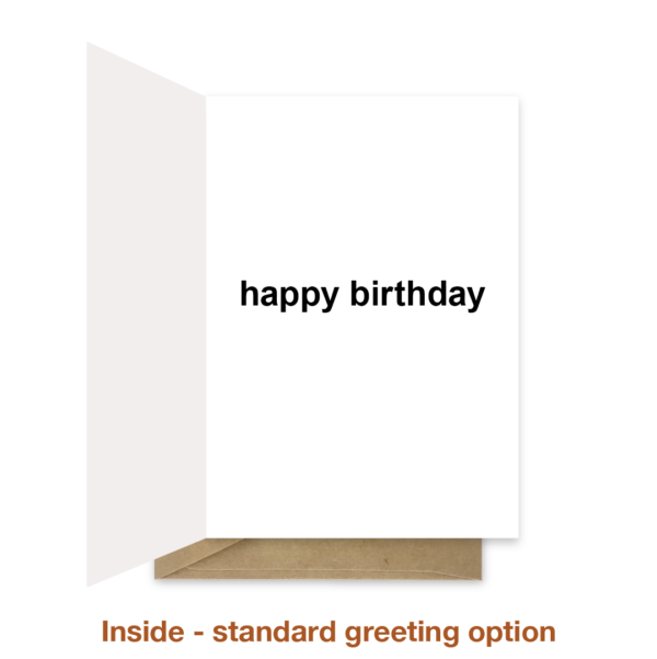 Standard greeting inside birthday card bb105