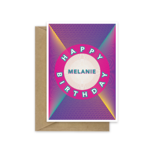 birthday card with name retro bth573