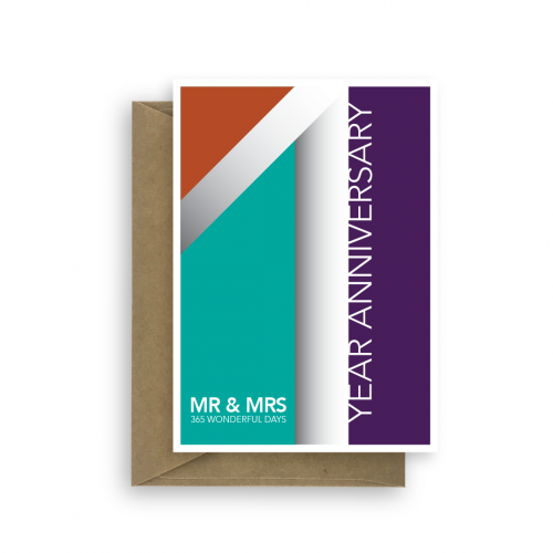1st wedding anniversary 365 days ann018 card